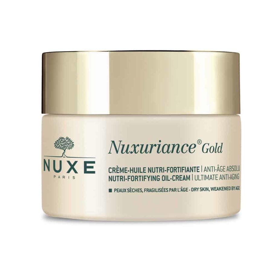 Nuxe Nuxuriance Gold Nutri-Fortifying Oil-Cream Η κρέμα ημέρας για θρέψη και ενδυνάμωση για ξηρή επιδερμίδα που έχει γίνει εύθραυστη με τη πάροδο του χρόνου 50ml