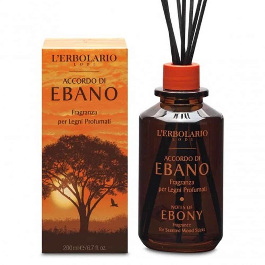 L'erbolario Fragrance For Scented Wood Sticks Accordo Di Ebano 200ml