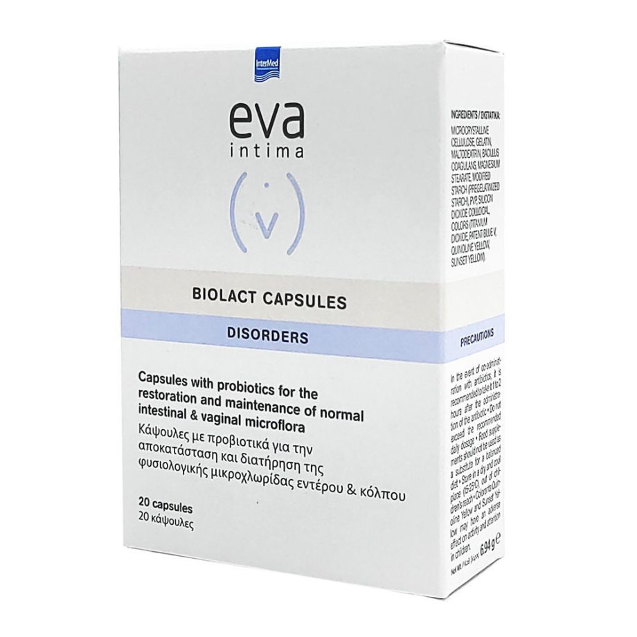 Intermed Eva Intima Biolact Capsules Disorders Προβιοτικά 20 Κάψουλες