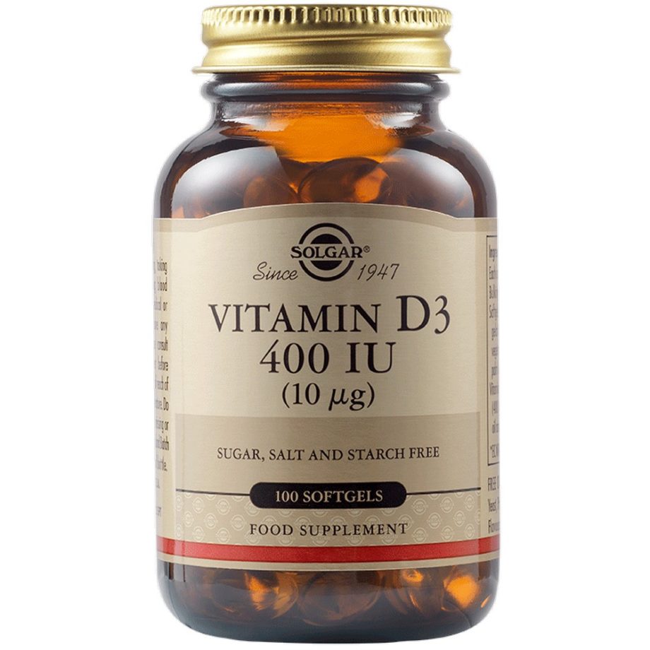 Solgar Vitamin D3 400 IU (10 μg) 100 μαλακές κάψουλες