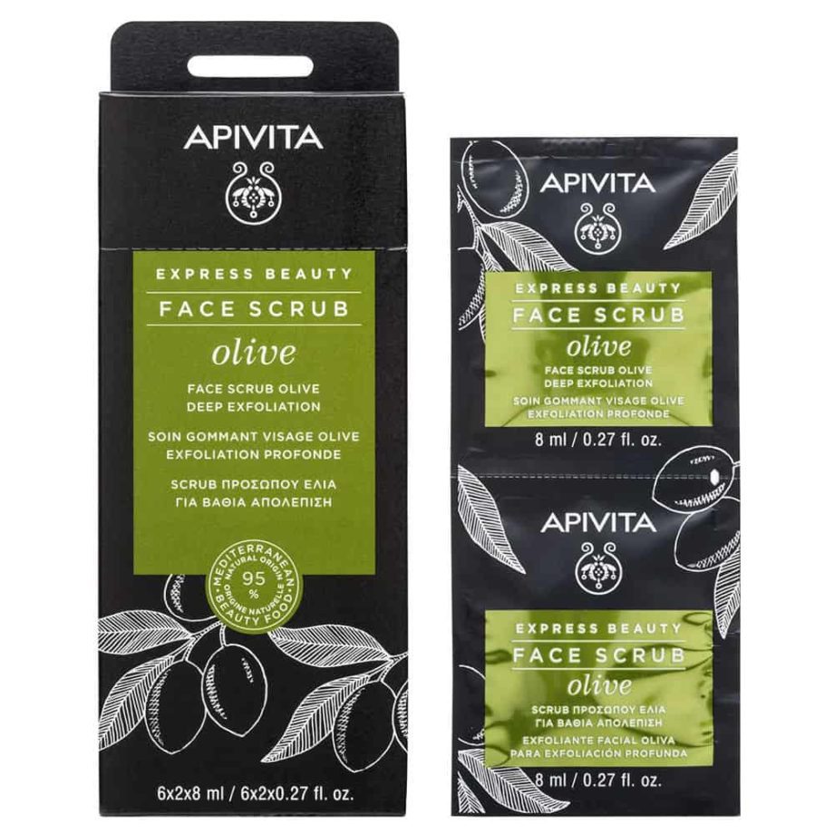 Apivita Express Beauty With Olive Κρέμα βαθιάς απολέπισης με ελιά 2x8ml