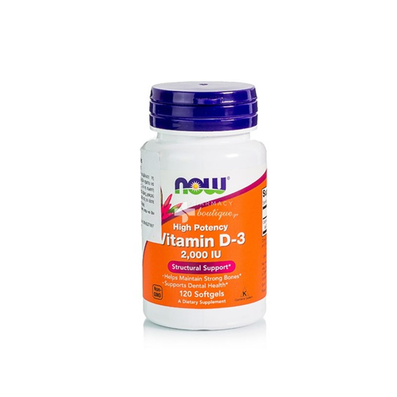 Now Foods Vitamin D-3 2000 IU 120 μαλακές κάψουλες