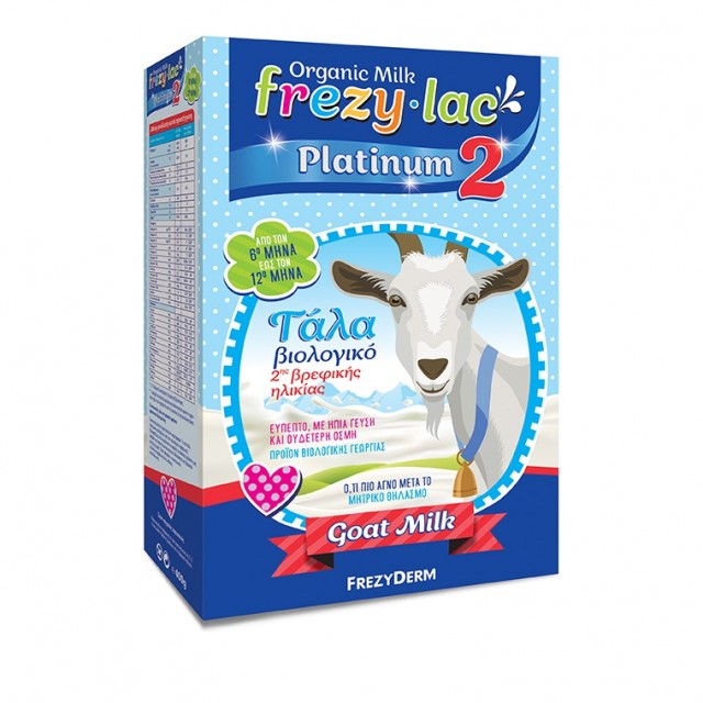 Frezyderm - Frezylac Platinum Νούμερο 2 Βιολογικό Κατσικίσιο Γάλα για Βρέφη από τον 6ο Μήνα εώς τον 12ο Μήνα 400gr