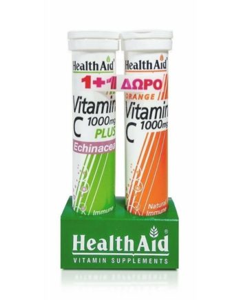 Health Aid Vitamin C 1000mg Plus Echinacea + Vitamin C 1000mg 2x20 ταμπλέτες