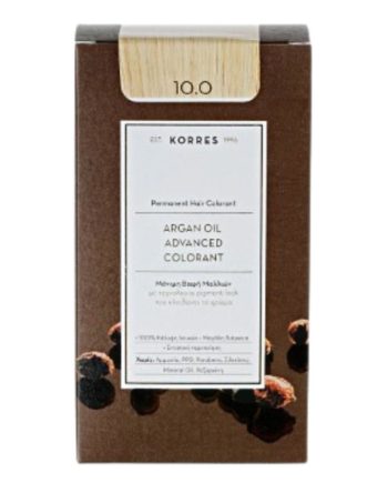 Korres Argan Oil Advanced Colorant Ξανθό Πλατίνας 10.0