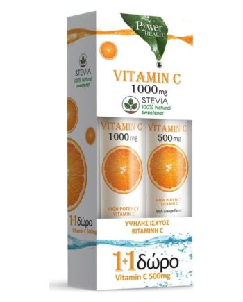 Power Health Vitamin C 1000mg & Vitamin D3 1000 IU Stevia 20+24 αναβράζοντα δισκία