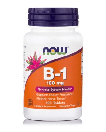Now Vitamin B1 100mg Συμπλήρωμα Θειαμίνης για την Παραγωγή Ενέργειας από τον Οργανισμό, 100 ταμπλέτες