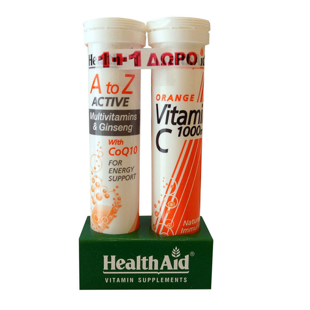 HealthAid Vitamin C 1000mg + A to Z Active 2×20 ταμπλέτες