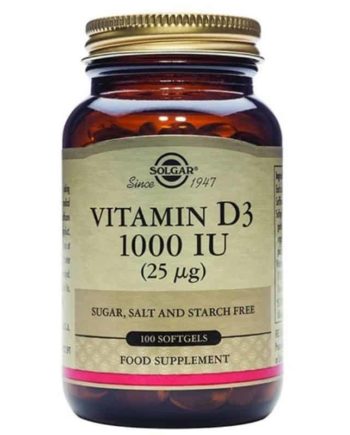 Solgar Vitamin D-3 1000IU 25μg, 100 μαλακές κάψουλες