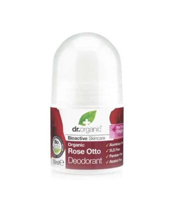 Dr. Organic Rose Otto Deodorant σε μορφή roll-on 50ml τριανταφυλλο rose otto deodorant roll on αποσμητικο