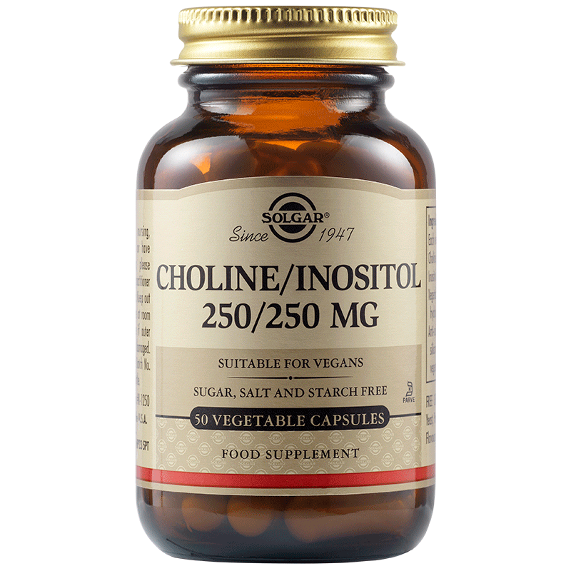 Choline Inositol veg.caps λιποσ στο συκωτι αγχος