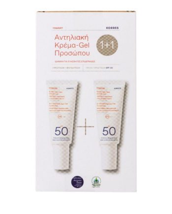 Korres Yoghurt Sunscreen Face Cream Gel SPF50 40ml 1+1