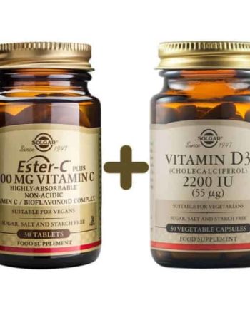 solgar ester c 1000mg 30 tabs + vitamin d3 2200iu 50 vcaps