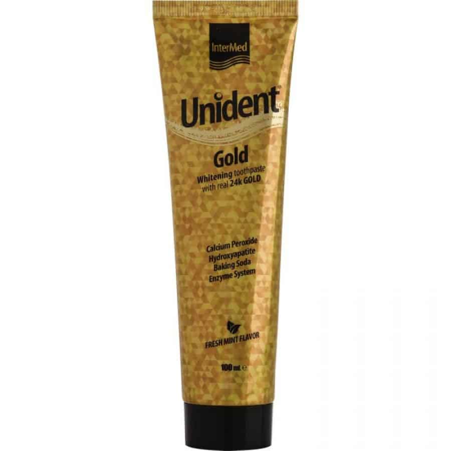 Intermed Unident Gold Toothpaste Λευκαντική Οδοντόκρεμα 100ml