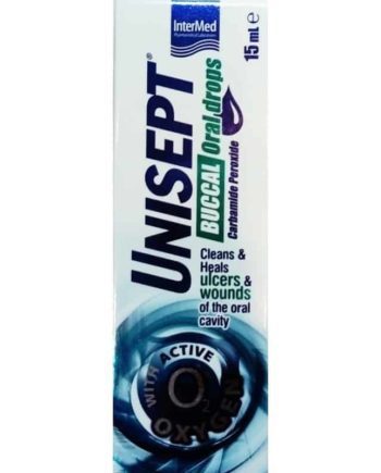 Intermed Unisept Buccal Drops Ισχυρή Καθαριστική & Επουλωτική Δράση 15ml