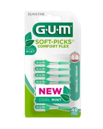 Gum Soft-Picks Comfort Flex Cool Mint Regular/Medium Μεσοδόντια Βουρτσάκια 40τμχ