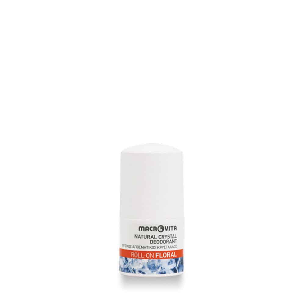 Macrovita Natural Crystal Deodorant Roll on Floral 50ml