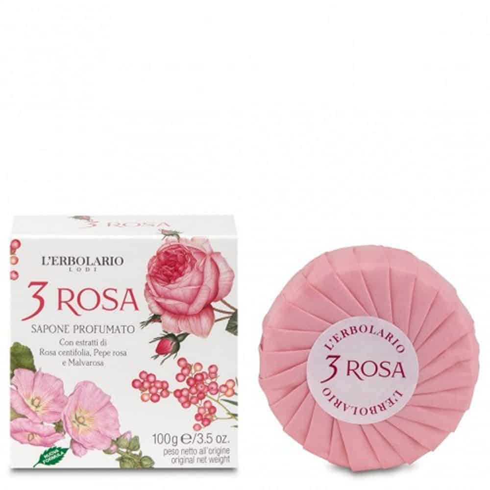 L'erbolario Perfumed Soap 3 Rosa 100gr