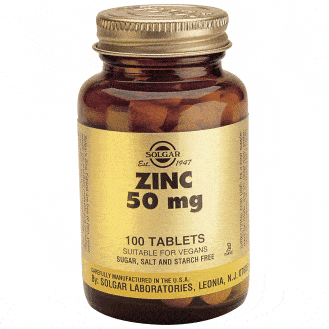 Solgar Zinc Gluconate 50mg Ψευδάργυρος 100 Tablets