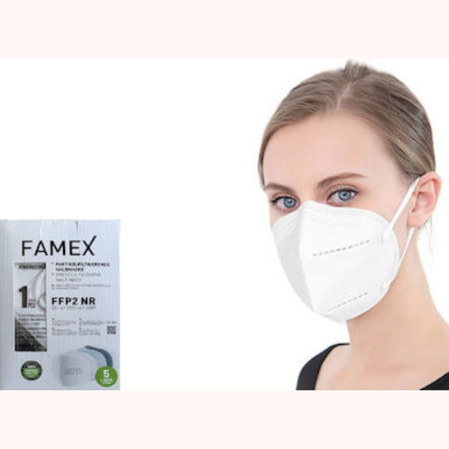 Famex Particle Filtering Half Mask FFP2 NR White