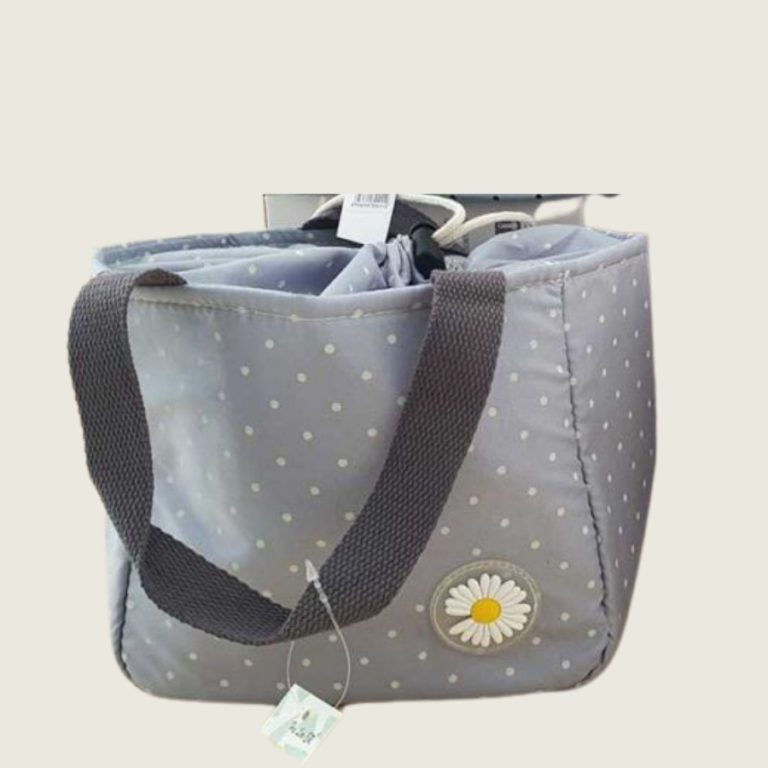 LUNCH BAG GREY DOTS (1)