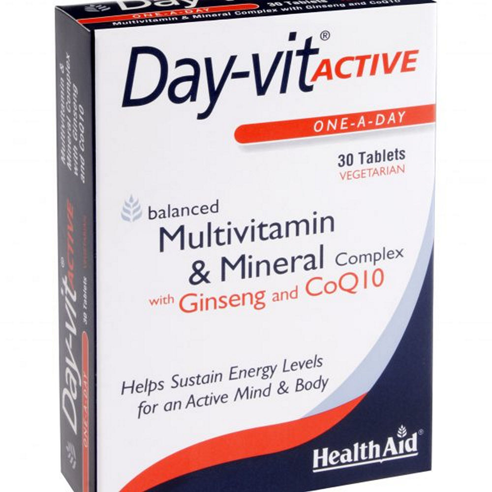 Health Aid Day-Vit Active CO Q10 Ginseng 30tabs