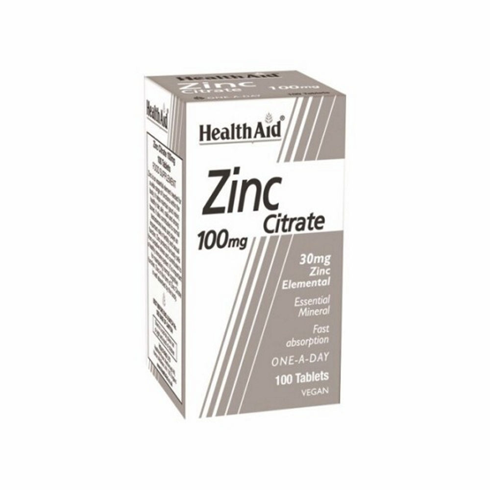 Health Aid Zinc Citrate 100mg 100tab
