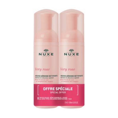 Nuxe Very Rose Ελαφρύς Αφρός Καθαρισμού 1 + 1 Δώρο (2 x 150 ml)