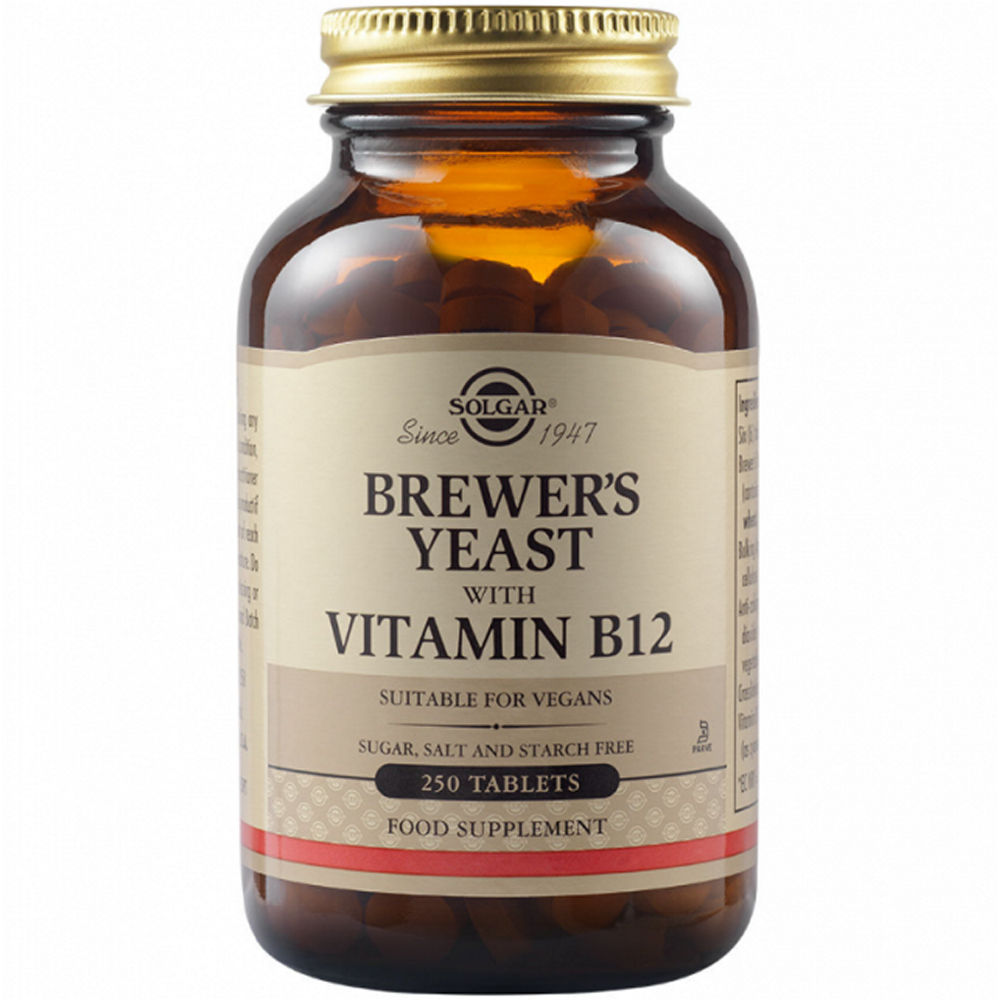 Solgar Brewer’s Yeast with Vitamin B-12 250 Tablets