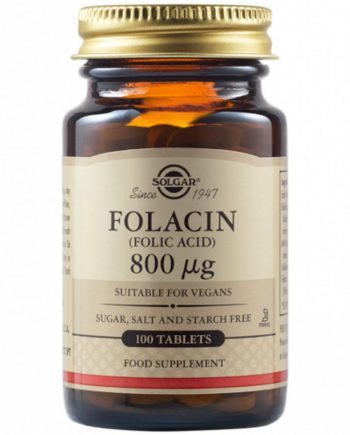 Solgar Folacin Folic Acid 800ug 100 Tablets