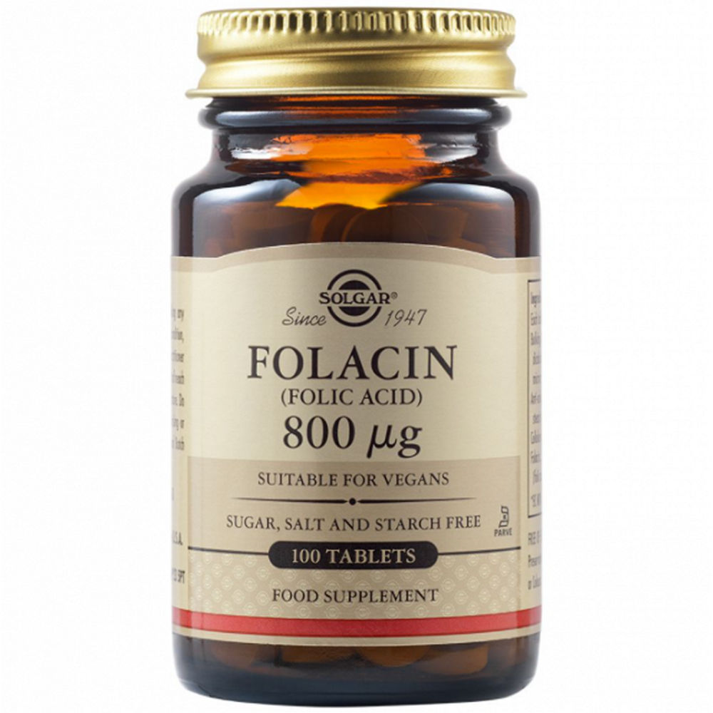 Solgar Folacin Folic Acid 800ug 100 Tablets