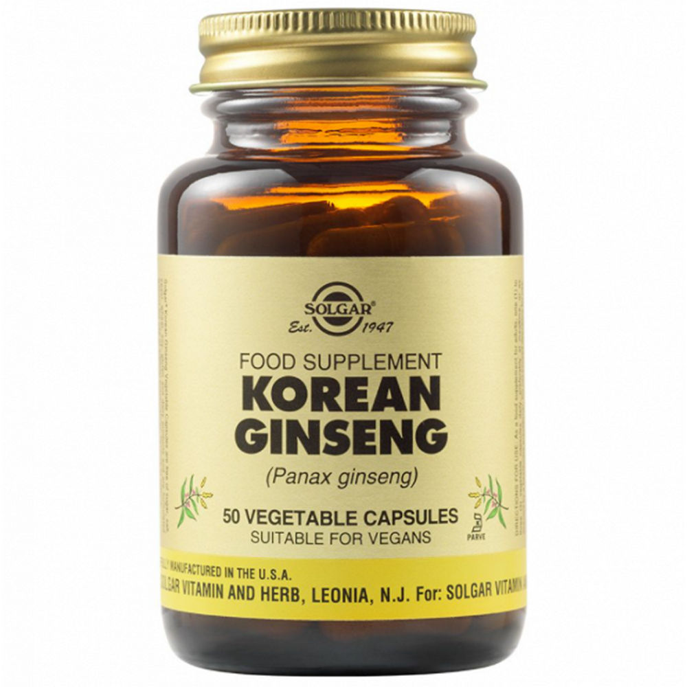 Solgar Korean Ginseng 50 Vegetable Capsules