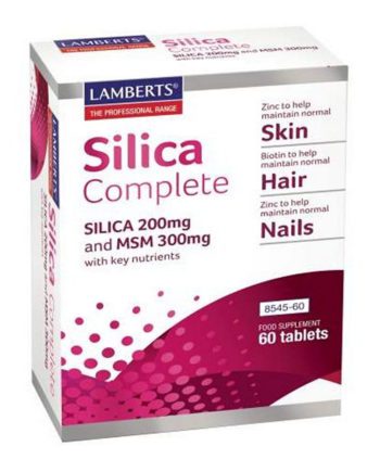 Lamberts Silica Complete, 200mg & MSM 300mg Skin Hair & Nails 60Tabs