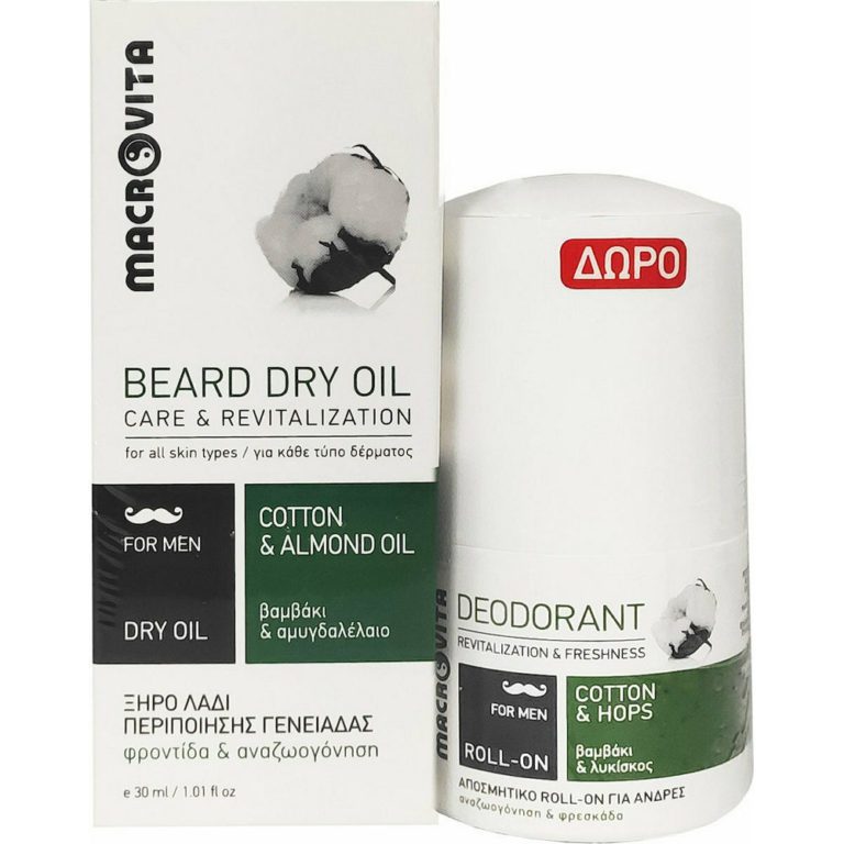Macrovita Set Beard Dry Oil 30ml Deodorant Roll On 50ml