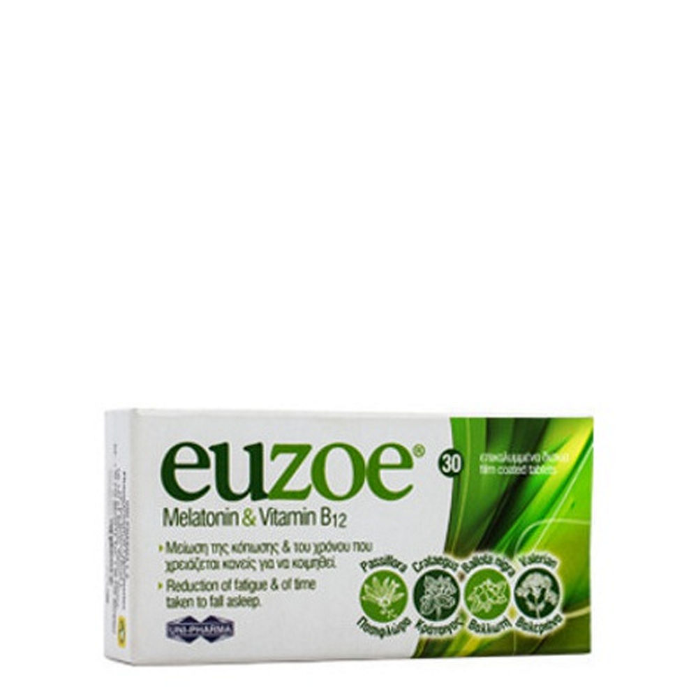 Uni-Pharma Euzoe Melatonin & Vitamin B12 30tabs