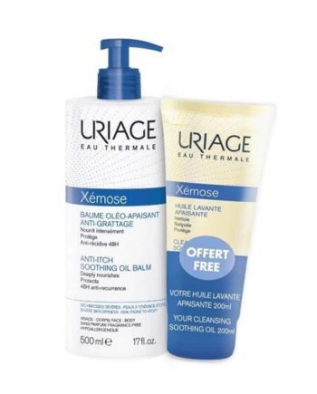 Uriage Xemose Soothing Balm 500ml & Gift Cleansing Soothing Oil 200ml