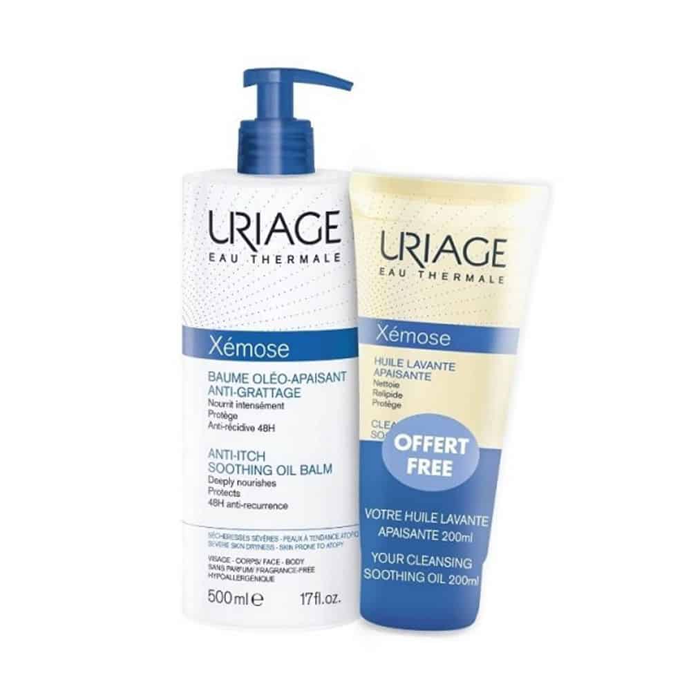 Uriage Xemose Soothing Balm 500ml & Gift Cleansing Soothing Oil 200ml