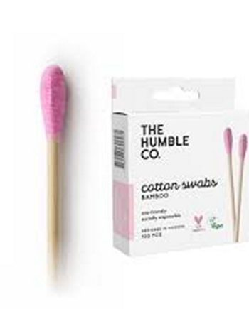 The Humble Co Cotton Swabs Pink 10pcs