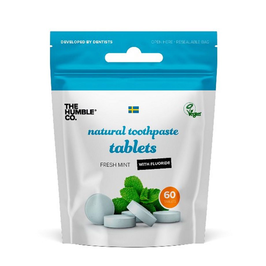 The Humble Co Natural Toothpaste Whit Fluoride Tablets Fresh Mint 60tabs