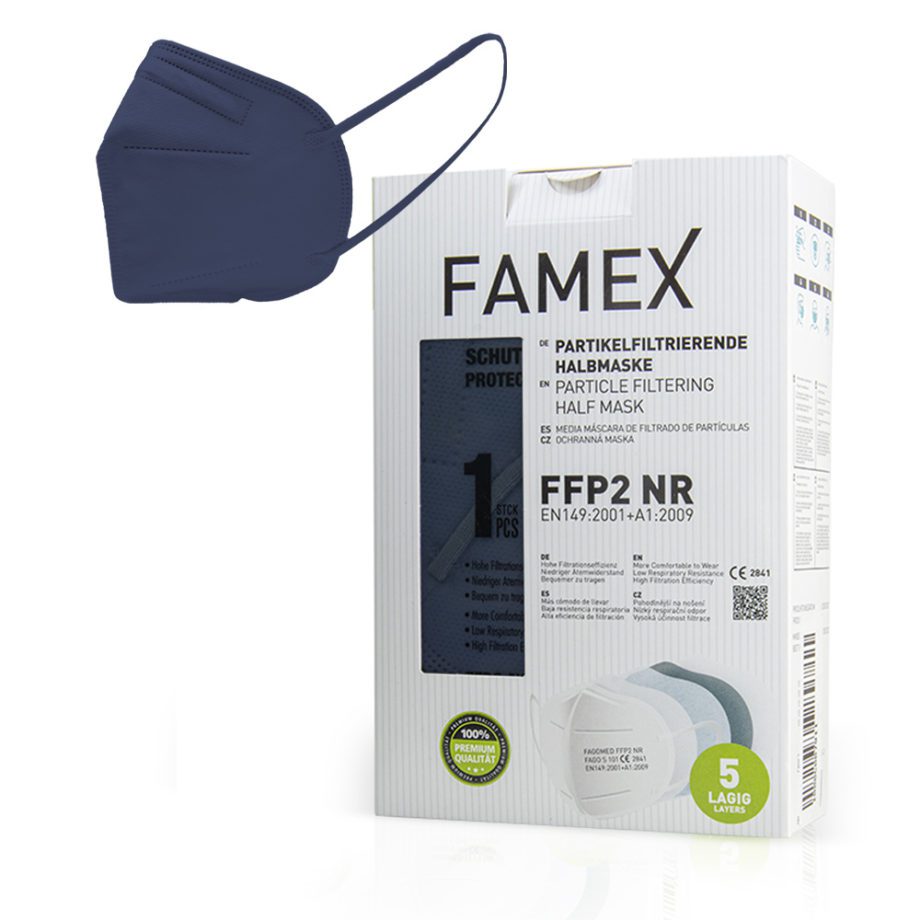 Famex Particle Filtering Half Mask FFP2 NR Μπλε
