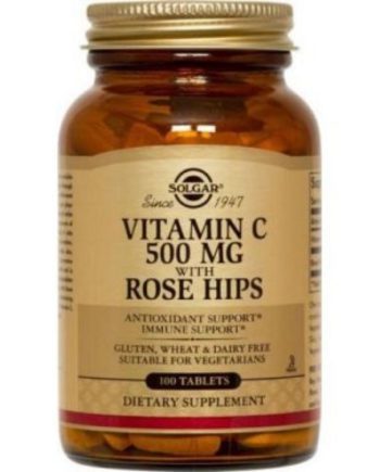Solgar Vitamin C500mg Rose Hips 100 Tablets