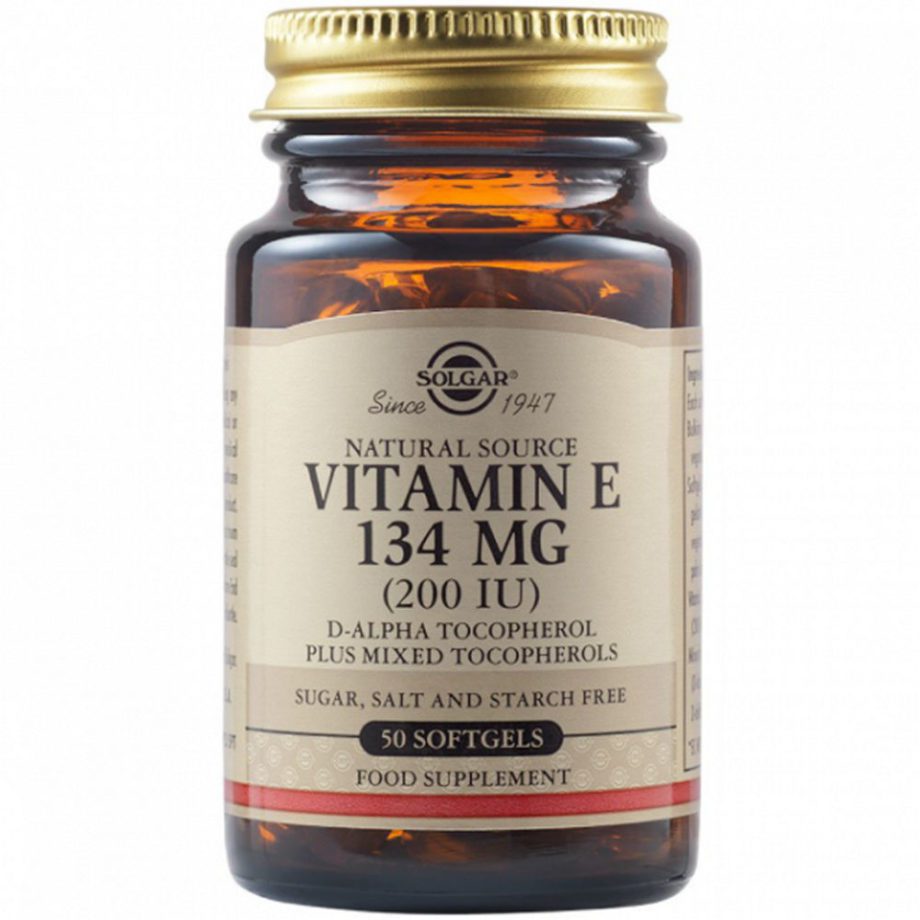 Solgar Vitamin E 134mg (200IU) 50 Softgels
