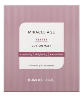 Thank You Farmer Miracle Age Repair Cotton Mask Υφασμάτινη Μάσκα Θρέψης Προσώπου 25ml
