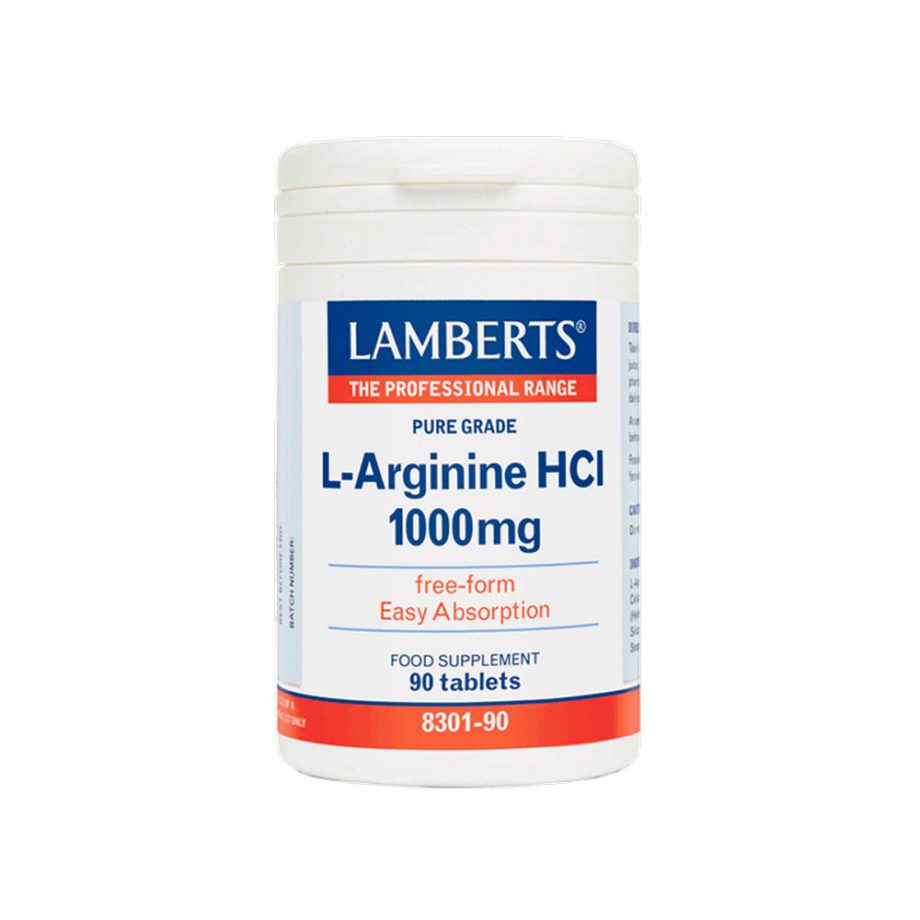 Lamberts L-Arginine HCI 1000mg 90 Tablets
