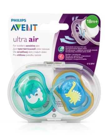 Philips Avent Ultra Air Σετ 2 Ορθοδοντικές Πιπίλες Σιλικόνης 18 μηνών +