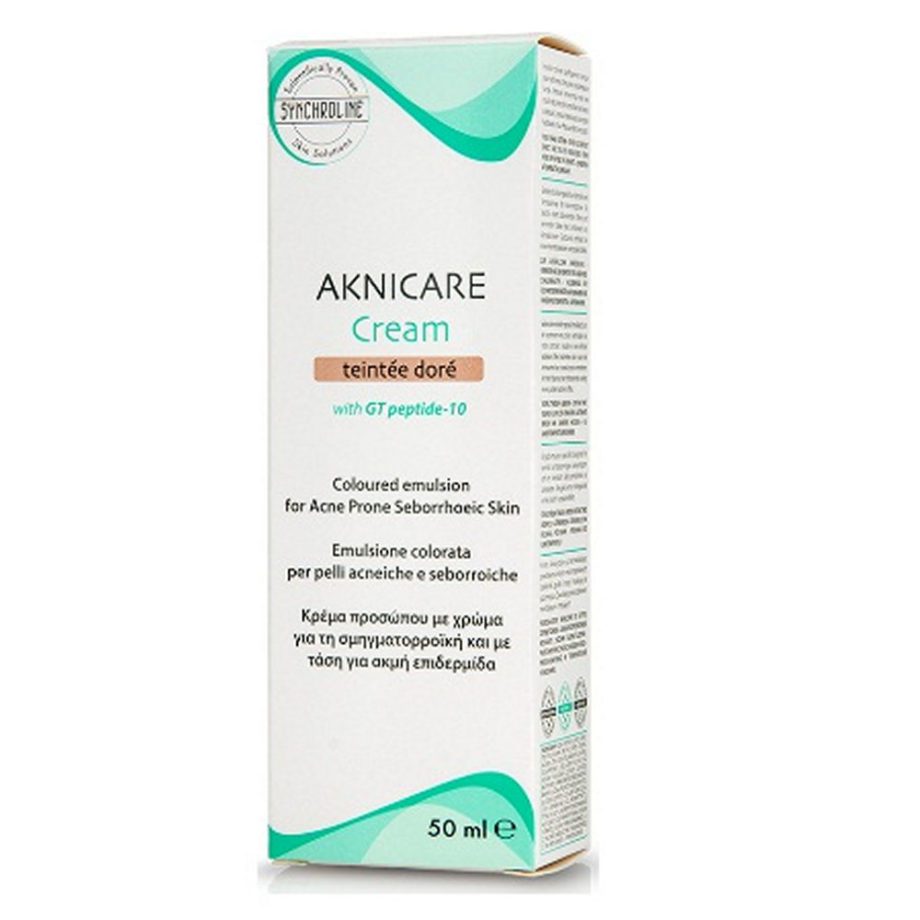 Synchroline Aknicare Cream Teintee Dore Κρέμα για Ακνεικές Επιδερμίδες Με Χρώμα 50ml