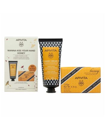 APIVITA Wanna Kiss Your Hand Honey Hand Cream 50ml & Lip Balm 4,4gr