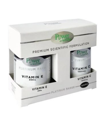 Power of Nature Platinum Range Vitamin E 400 IU 30 κάψουλες & Δώρο Vitamin C 1000 mg 20 δισκία