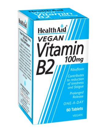 Health Aid Vitamin B2 100 mg vegan 60 tabs