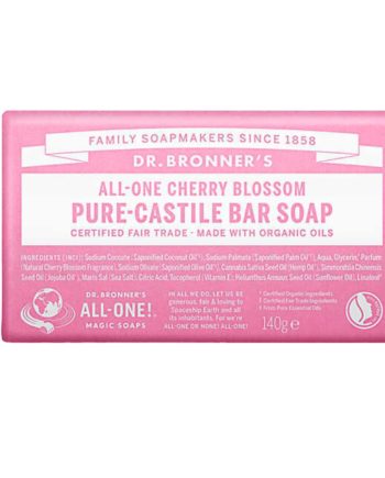 Dr Bronners Pure Castille Bar Soap Cherry Blossom